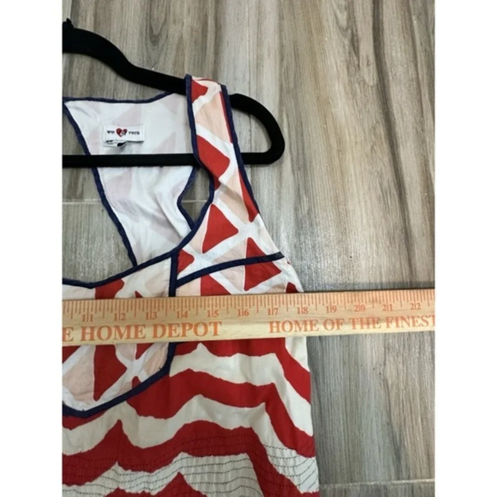 VTG Anthropologie Dress We Love Vera S Striped Pinup Nautical July Americana USA